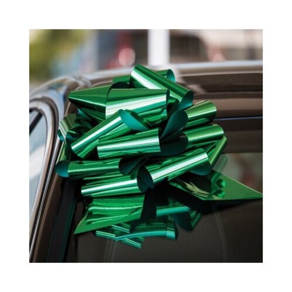 Car Dealer Depot Holiday Pull Car Bow: Green 535H-GR